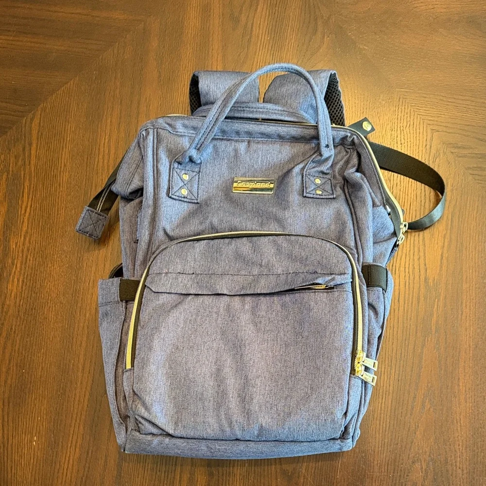 Cosyland Diaper Bag Backpack Blue Baby Bag Changing Pad Multi Pocket Travel